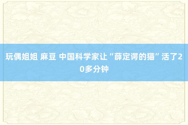 玩偶姐姐 麻豆 中国科学家让“薛定谔的猫”活了20多分钟