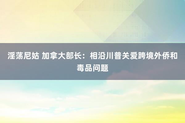 淫荡尼姑 加拿大部长：相沿川普关爱跨境外侨和毒品问题