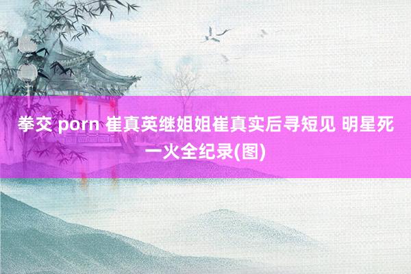拳交 porn 崔真英继姐姐崔真实后寻短见 明星死一火全纪录(图)