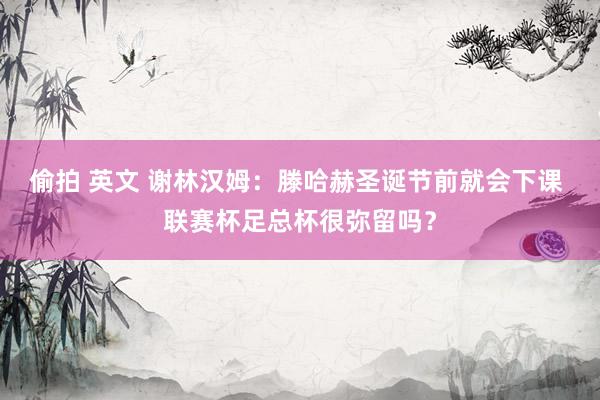 偷拍 英文 谢林汉姆：滕哈赫圣诞节前就会下课 联赛杯足总杯很弥留吗？