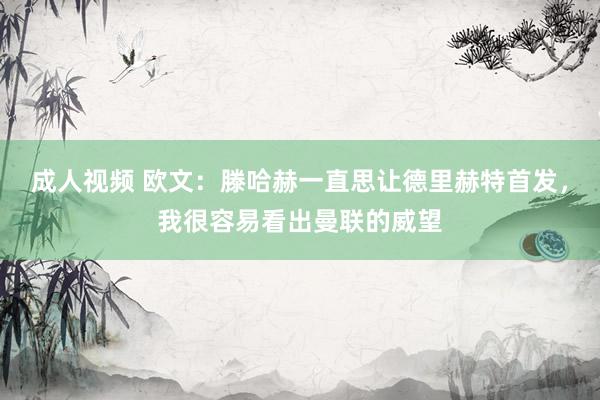 成人视频 欧文：滕哈赫一直思让德里赫特首发，我很容易看出曼联的威望